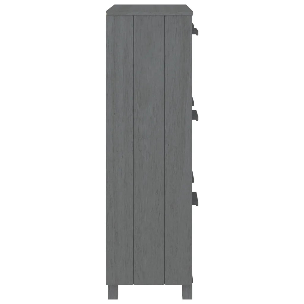 Scarpiera | Mobile per scarpe HAMAR Grigio Scuro 59,5x35x117 cm in Legno di Pino