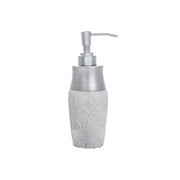 Dispenser bianco/argento in resina - serie damasco