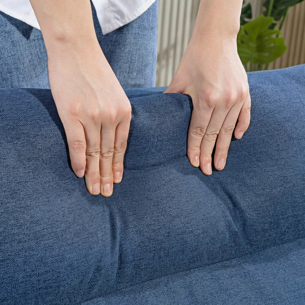 POLTRONA Reclinabile da pavimento 70x72x56 cm Blu in poliestere