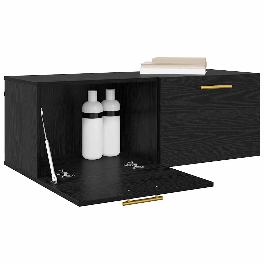 Armadietto a muro Rovere nero 100 x 36.5 x 35 cm