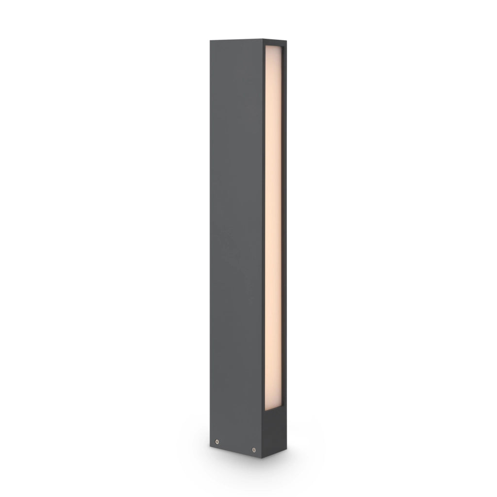Lampada Da Terra Moderna Per Esterno Metallo Grafite Luce Led 12W Ip65