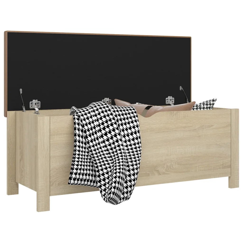 Contenitore con Cuscino Rovere Sonoma 105x40x45cm Multistrato