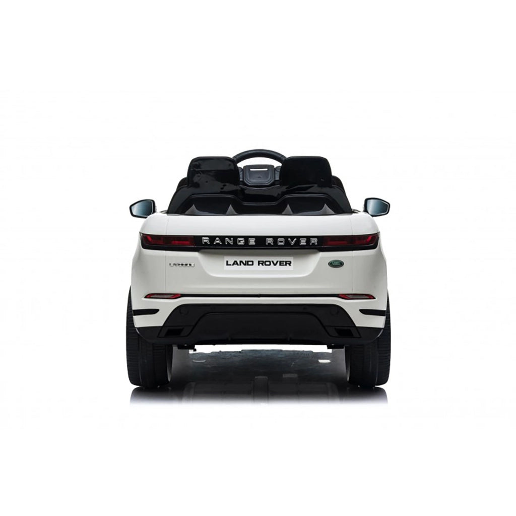 Macchina Elettrica per Bambini Licenza Land Rover Evoque 12V con Telecomando Bianco