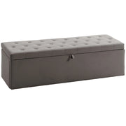 Poltrona Puff con Contenitore ¨C Zephmum ¨C Grigio 137x41x42 cm