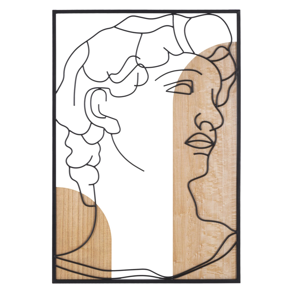 Rinal, Quadro Materiale Struttura in Legno Nobilitato, 55x80h cm Marrone Rovere