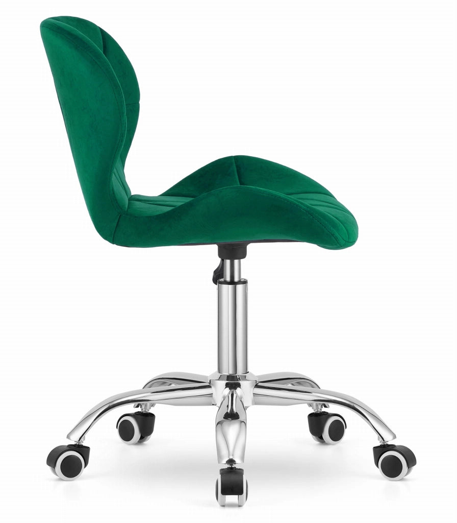 Sedia girevole in velluto Valora AVOLA verde ergonomica per ufficio