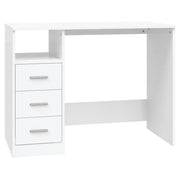 Scrivania con Cassetti-Scrivanie per ufficio e studio Bianca 102x50x76 cm in Legno Multistrato