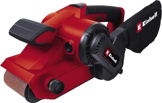 Macchina a nastro con aspirazione integrata - 800W, 76x142 mm superficie abrasiva, maniglia supplementare