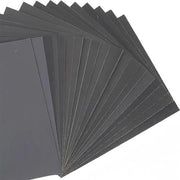 Panno abrasivo - impermeabile - fine - 230 x 280mm - 10 pezzi - lucidatura - asciutto e bagnato - 1200 grana - nero