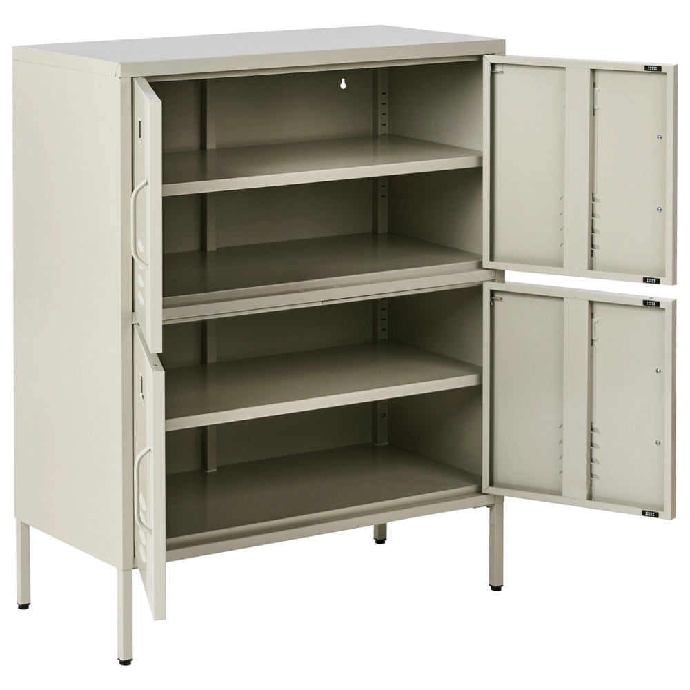 Armadio a 4 ante in metallo per ufficio beige chiaro 4 ante per documenti da casa a 4 ante per documenti da casa