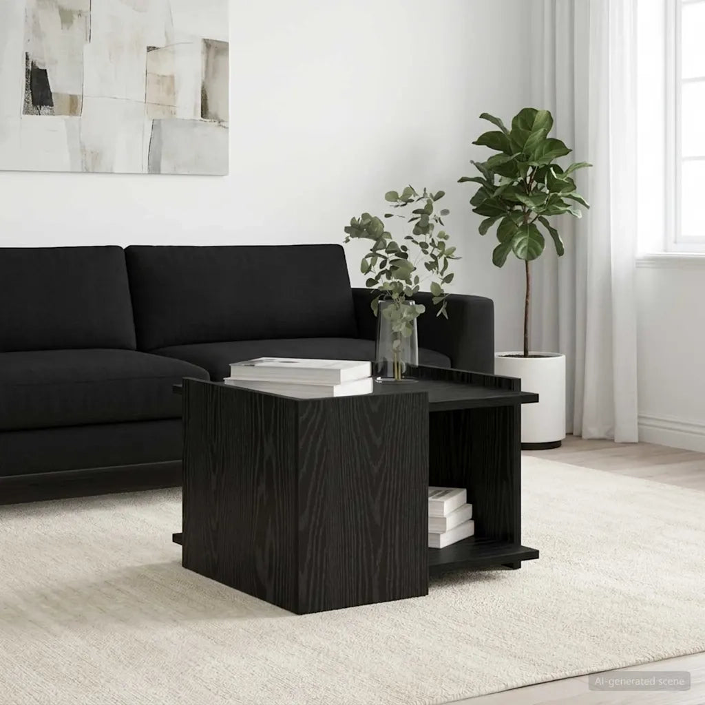 Tavolino da salotto Rovere Nero 50,5 x 50 x 33 cm