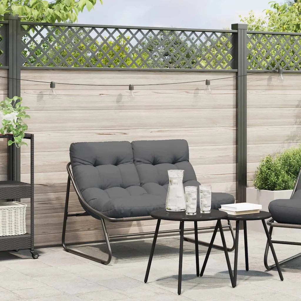 Arredamento da Giardino con cuscino Nero 110 x 81 x 71 cm CFW1382506