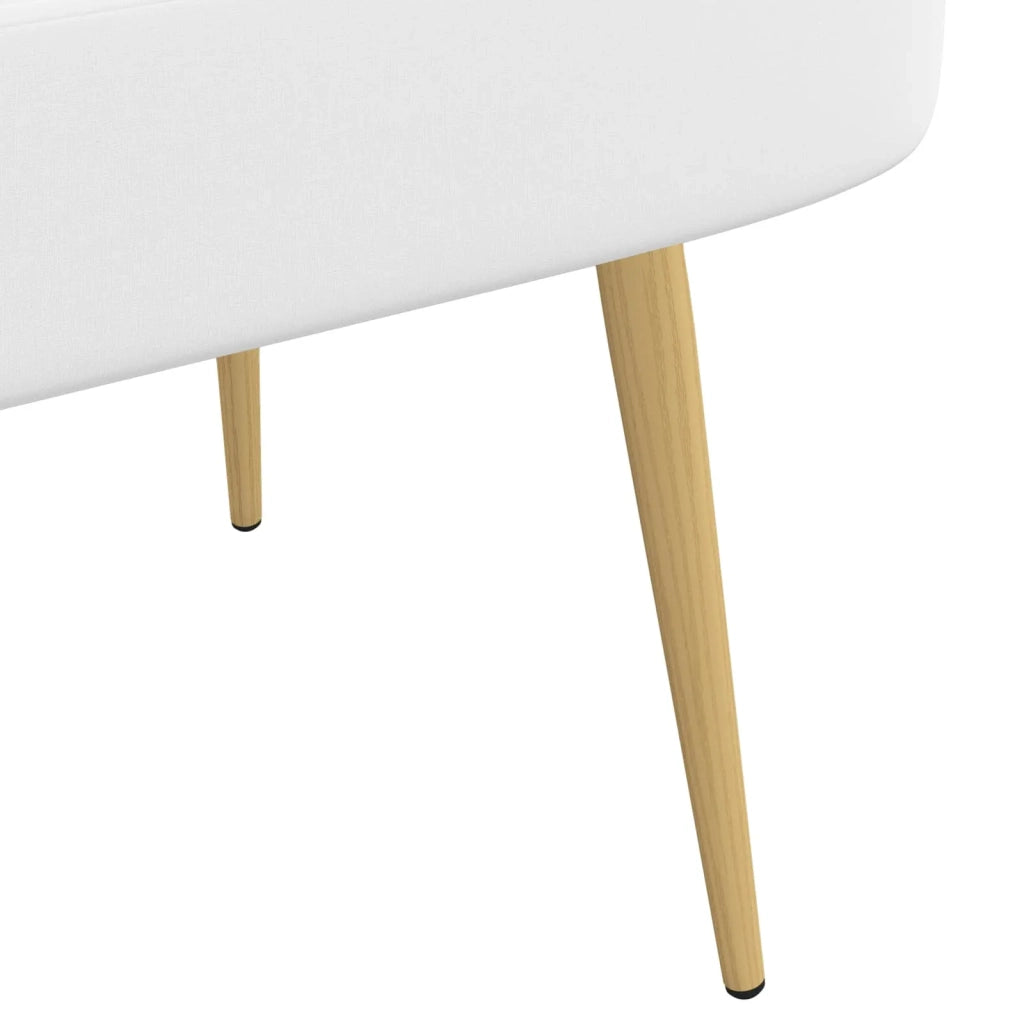 Panchina imbottita con schienale Bianco 110 x 60 x 76 cm 42040767