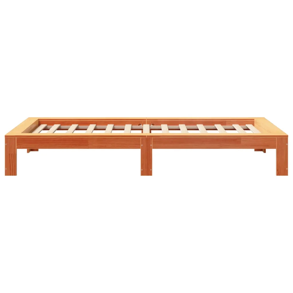 Letto senza Materasso Marrone Cera 75x190 cm in Legno di Pino