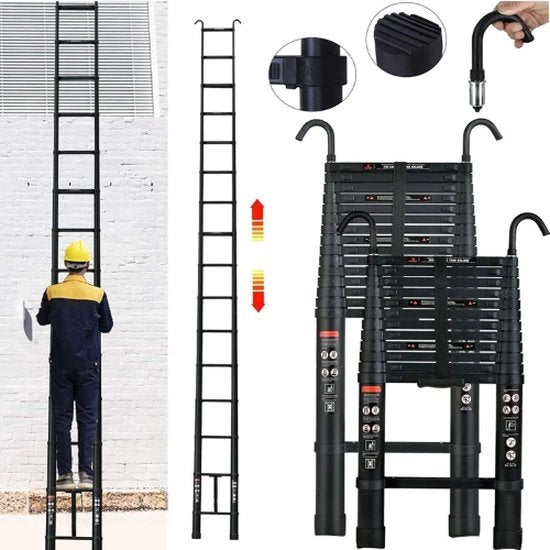 Scale mobile Telescopica a 6,2 metri - Ladder Telescopica - Inclinabile - Soft Close – Adattabile