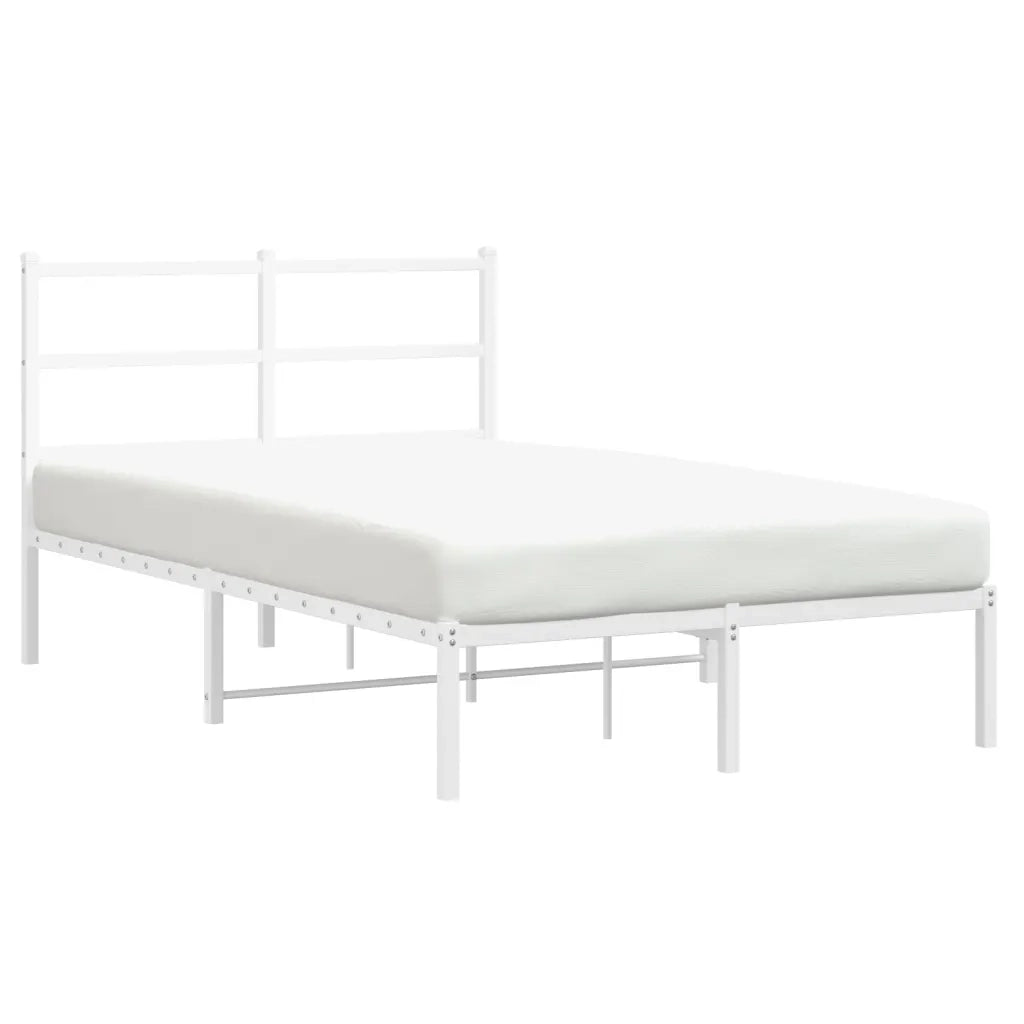 Giroletto con Testiera Metallo Bianco 120x190 cmcod mxl 134514