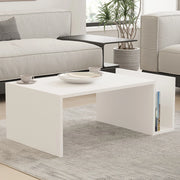 Rometta, Tavolino da Salotto un Vano, 87x50x32h cm Bianco