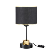 Lampada da tavolo metallo e paralume nero Arden ASZ1633