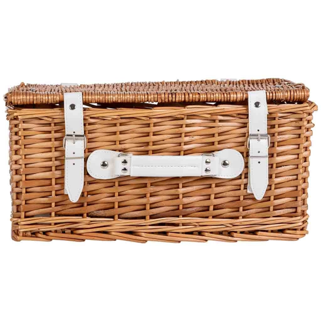 Cesto rettangolare in vimini con coperchio, 42x28x19 cm