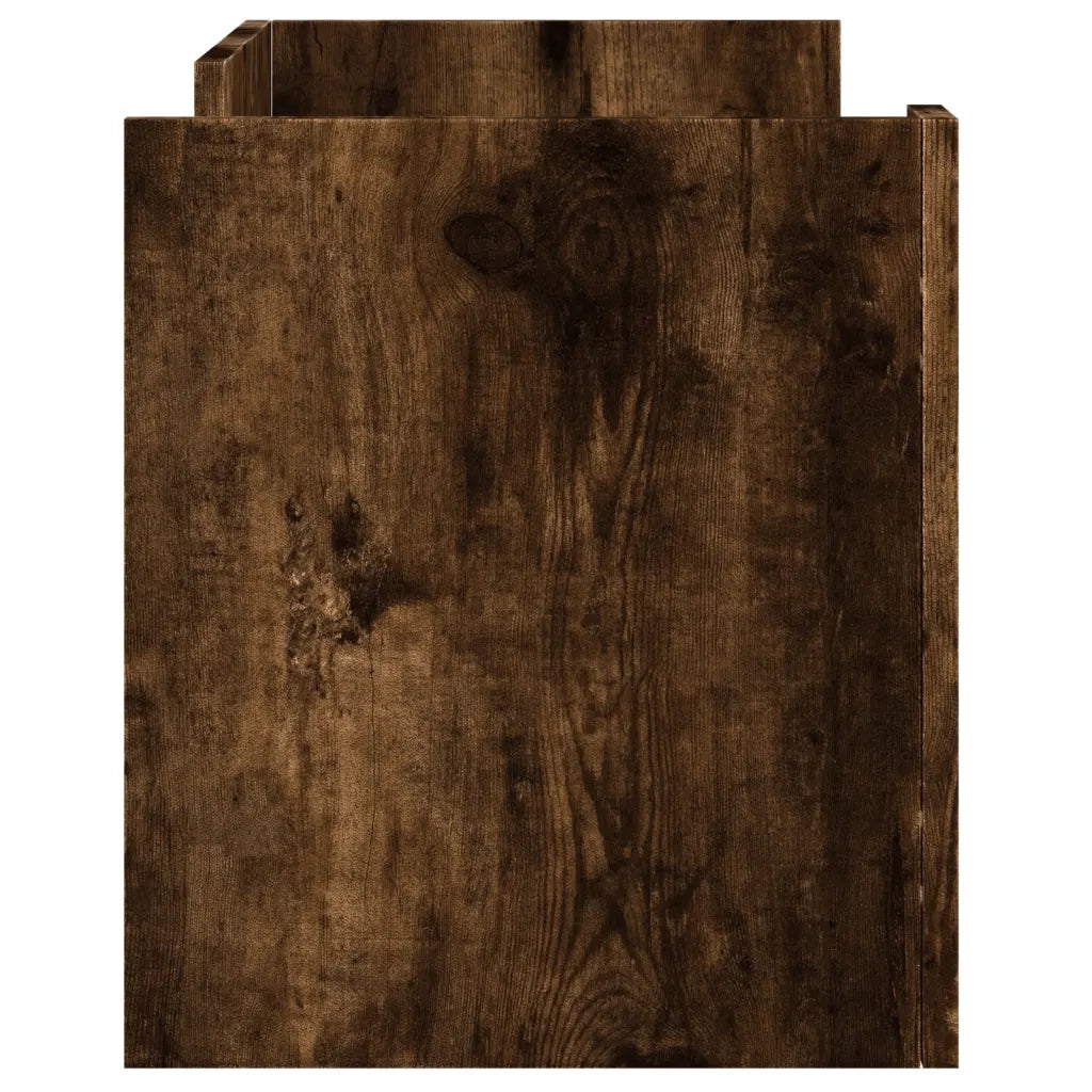 Mobile Porta TV Rovere Fumo 80x35x40 cm in Legno Multistrato