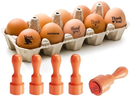 Set di Stampi in Legno e Gomma - 5 Stili - Mini Stampi - Decorazione di Pasqua - Fai da Te - Scrapbooking - Progetti Unici - Stampaggio