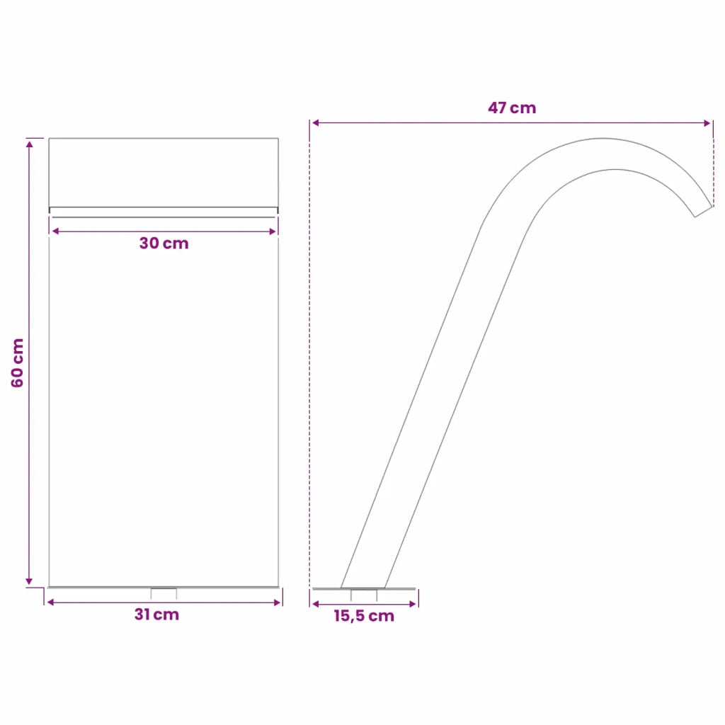 Fontana da Piscina Argento 47 x 31 x 60 cm Acciaio Inox 42039239