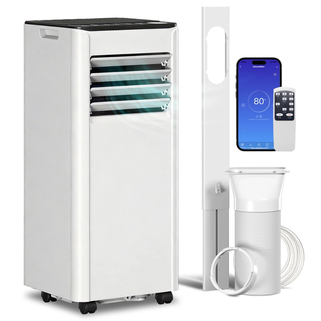 Condizionatore Portatile 9000 BTU con Raffreddamento, Deumidificatore, Ventilatore e Modalit¨¤ Notte.