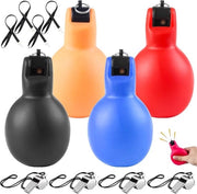 Quattro flauti per palloni da calcio - con flauto di plastica e trillatore in acciaio inossidabile - flauti di emergenza per arbitri - educazione fisica calcio.