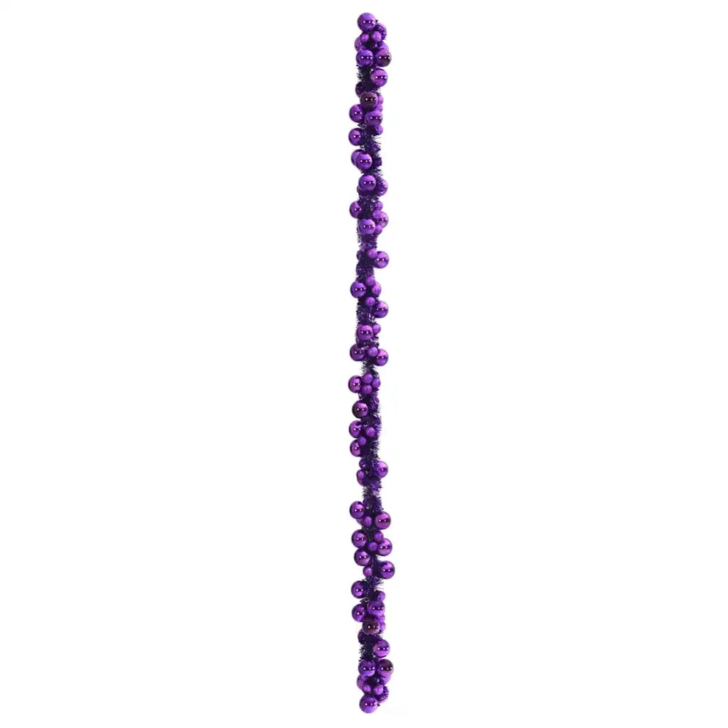 Ghirlanda di Palline di Natale Lillà 186 cm Polistirolo 42019694