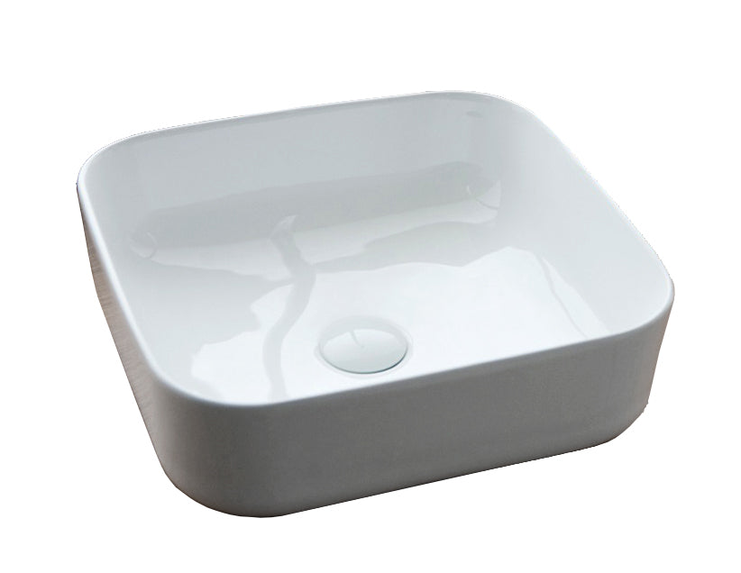 Lavabo da Appoggio 38,5x38,5x13,5 cm in Ceramica TFT Helsinki 2 Bianco