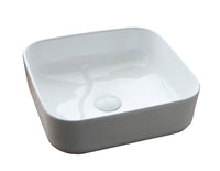 Lavabo da Appoggio 38,5x38,5x13,5 cm in Ceramica TFT Helsinki 2 Bianco