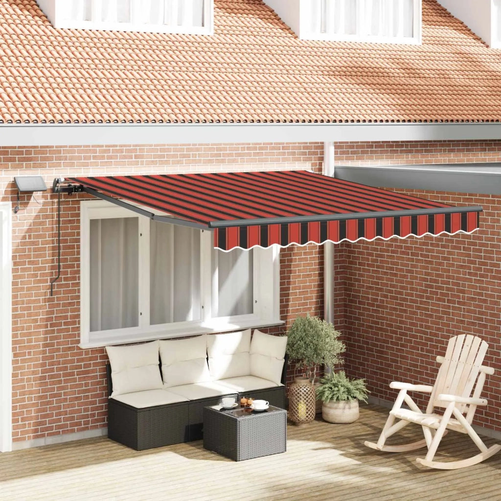 Tenda retrattile-Tenda parasole per balcone arancione e marrone 300 x 250 cm Tessuto