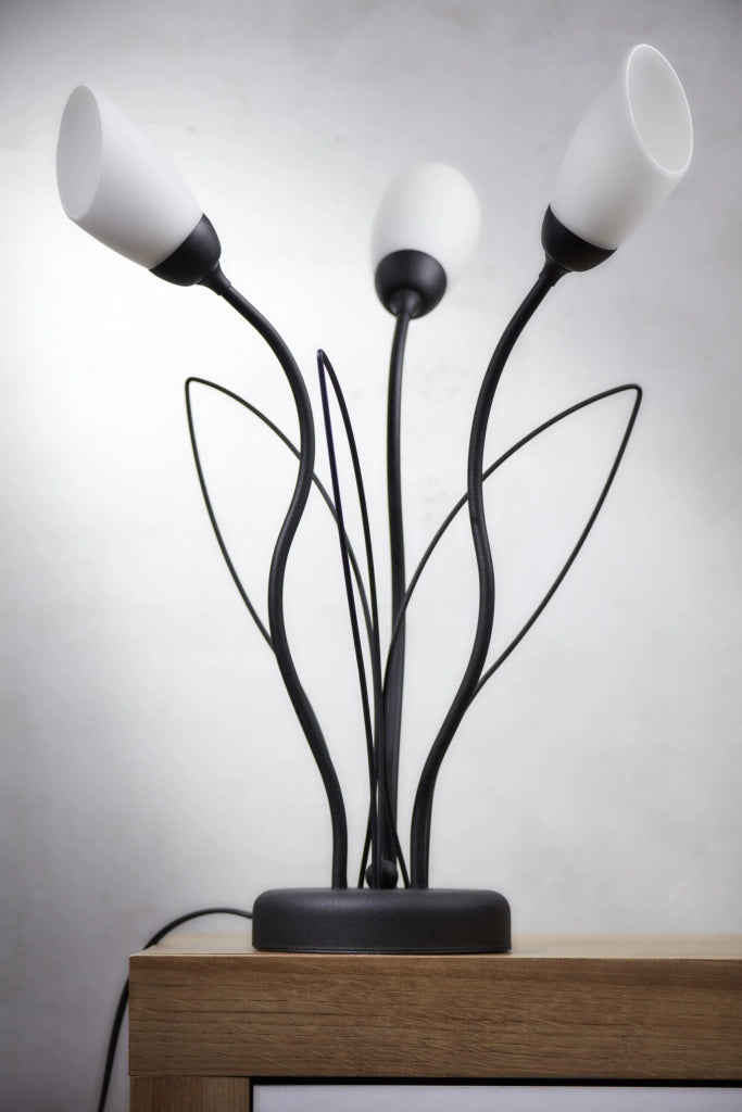 Lampada da tavolo GLORIOSA nera opaca 3xG9 14W Jupiter