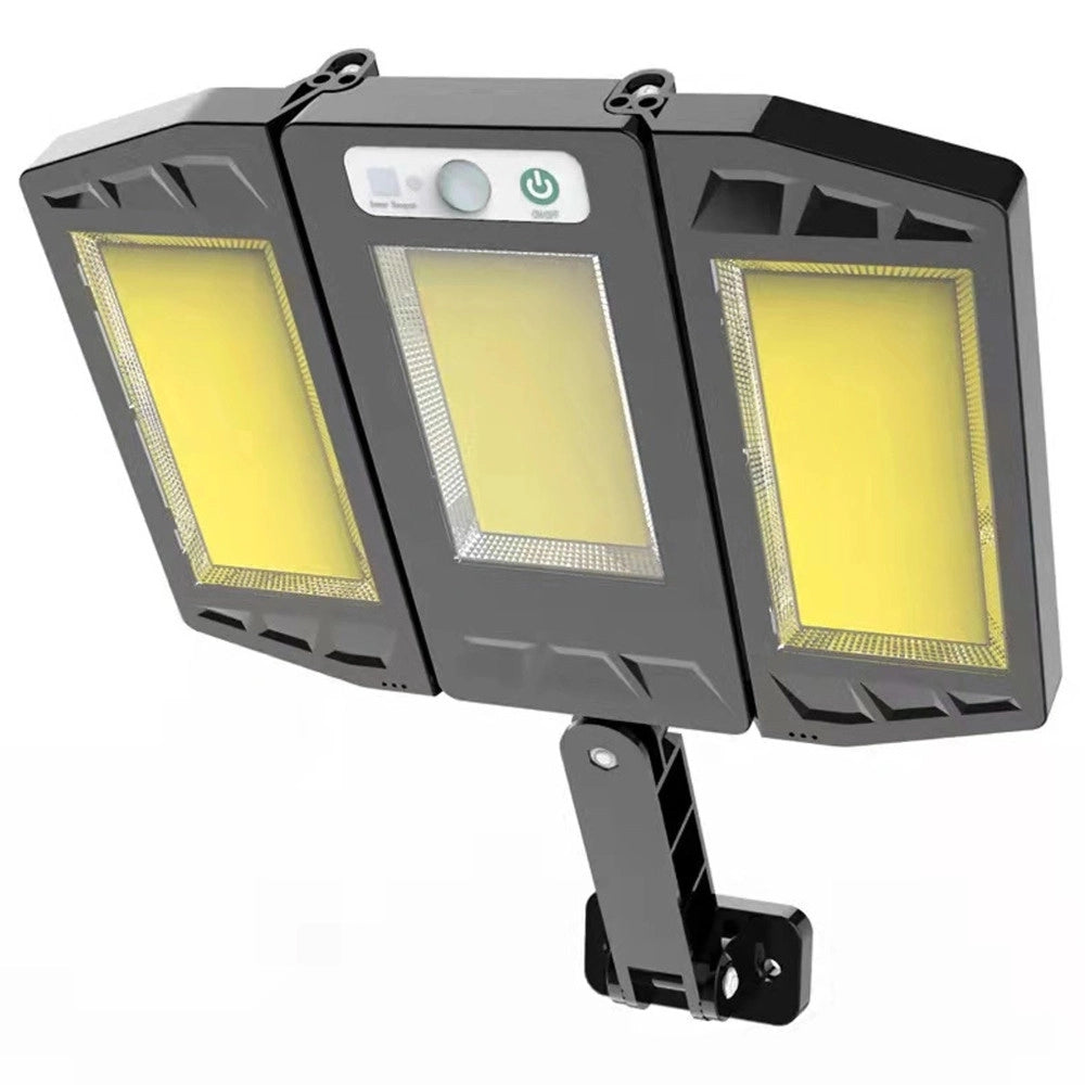 Trade Shop - Faro Lampione A Led Cob Con Pannello Solare Fotovoltaico Sensore Movimento 30w -