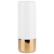 Vaso da fiori da tavola Bianco con ceramica dorato 36 cm moderno