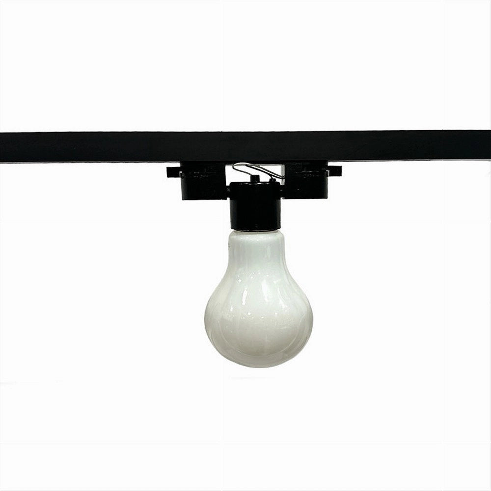 Trade Shop - Portalampada Per Binario Monofase Connettore Lampadine E27 Adattatore Pista-e27 - Nero