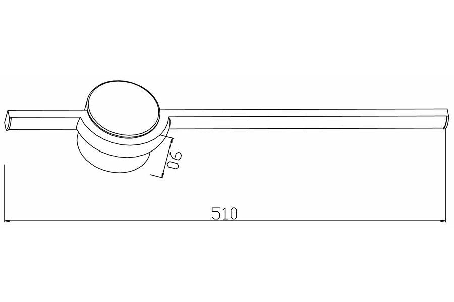Applique moderno cromato per specchio Alamiya LED 6W