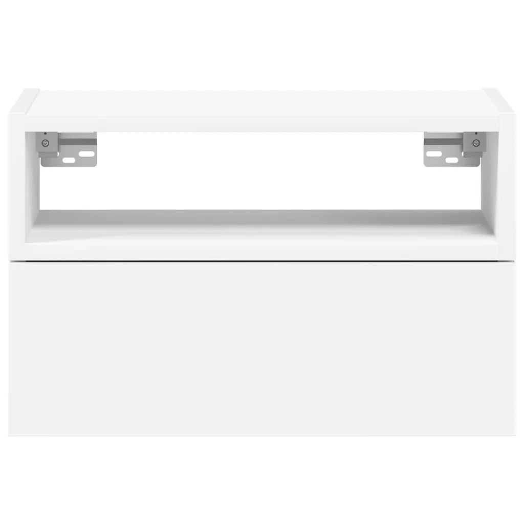 Comodini a Muro 2 pz Bianchi 45x26x28,5 cm 858597