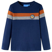 Maglietta da Bambino a Maniche Lunghe Blu Marino 116
