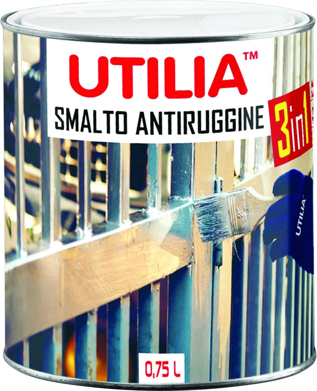 Utilia SMALTO ANTIRUGGINE  ml. 750 Bianco opaco 6.00 pz