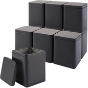Borsa di Te per 10 Stuks - Borsa Metallica Aromatica - 90 Gram - 8 x 8 x 11 cm - Grigio Scuro - Ferro Durissimo - Borsa di Te Metallica