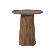 Tavolino rotondo in legno massiccio collezione JAKARTA - Stile etnico e design - Diametro 45cm.