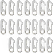 20 Pezzi di Viti Nylon per Bandiere - Chiusura a Scatto Clip Bianco per Asta Bandiera