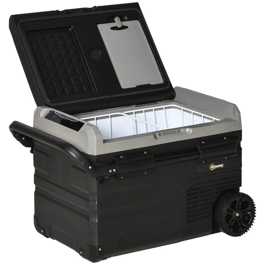 Frigo Portatile 40L Auto Camper con Compressore e Luci LED ¨C zephmum ¨C Grigio e Nero