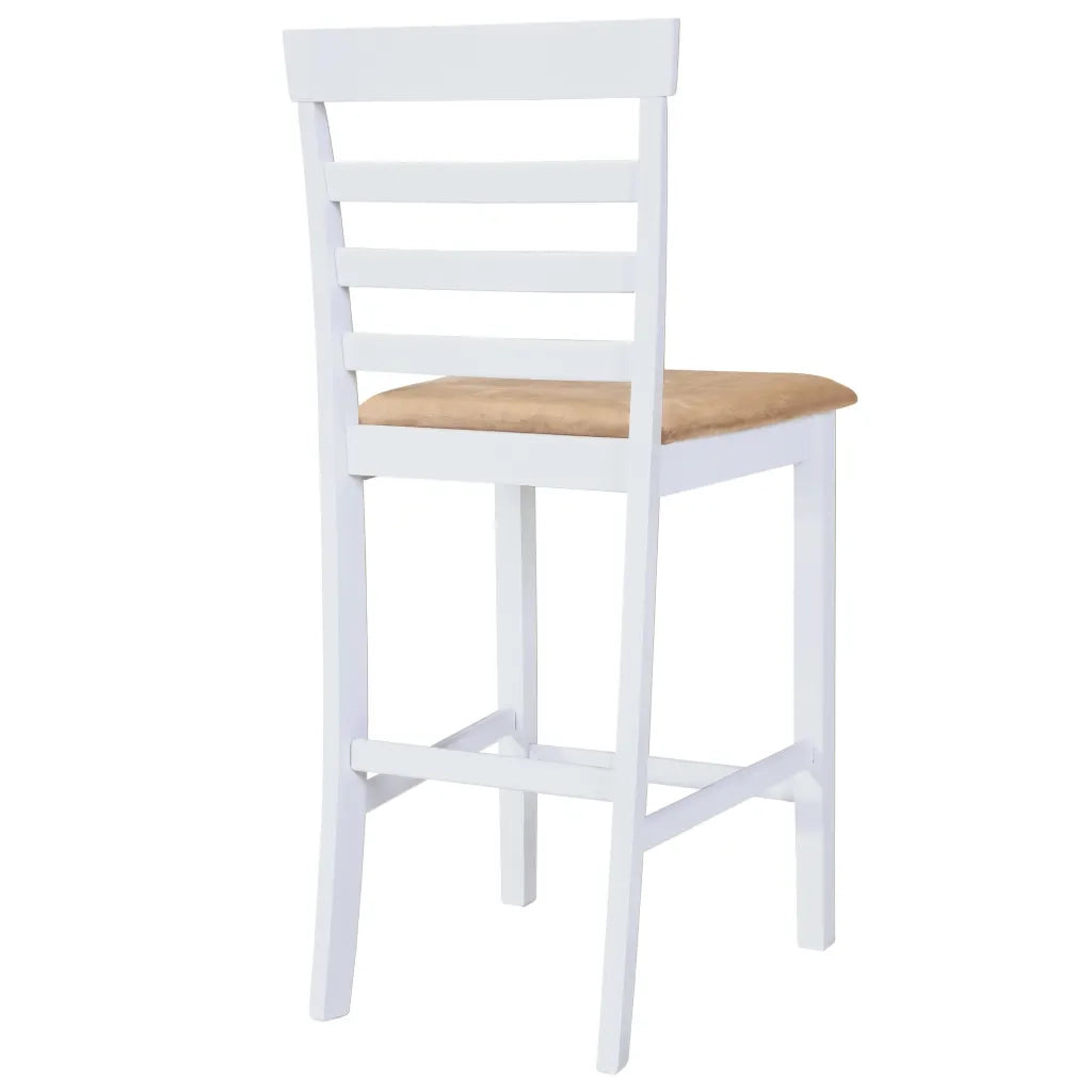 Set Tavolo da Bar in Legno Bianco e 4 Sedie da Bar 271832