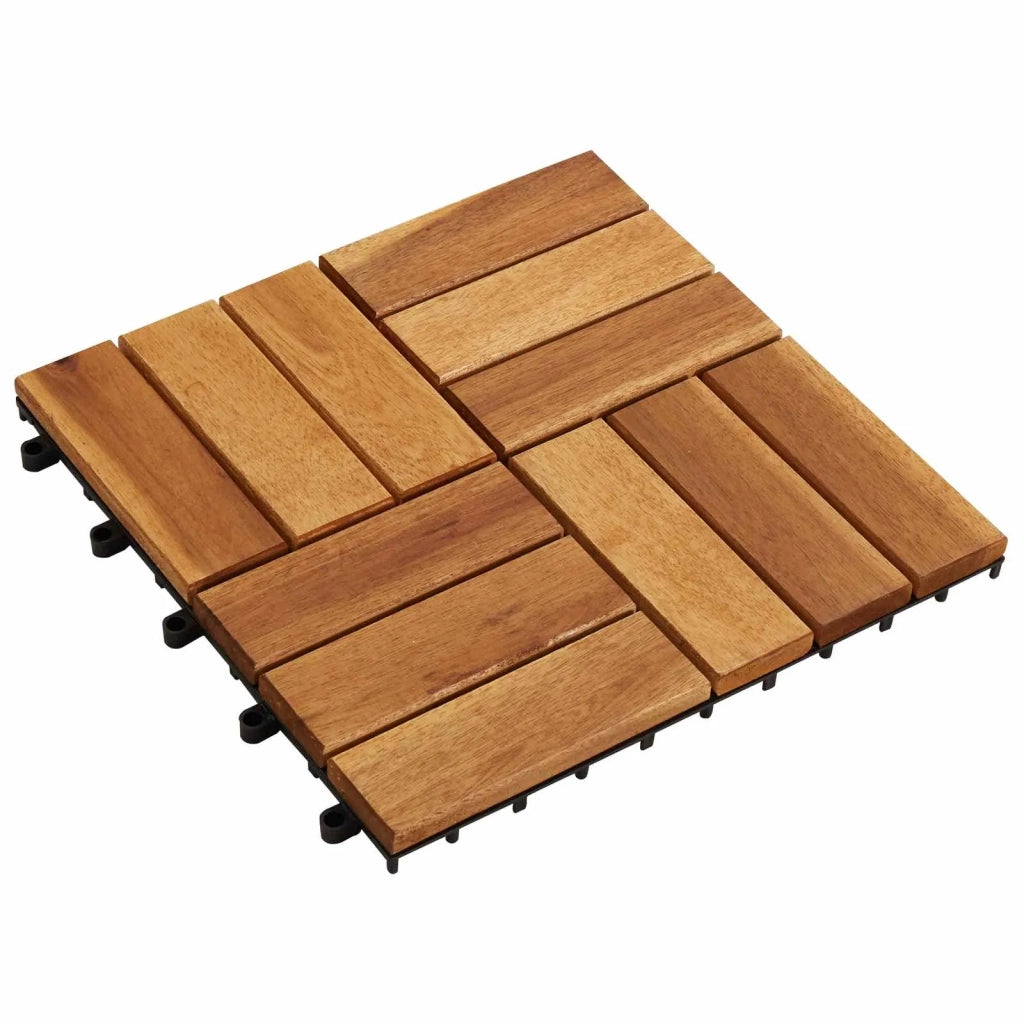 Piastrella per Decking 30 pz Marrone 30 x 30 cm CFW9046121