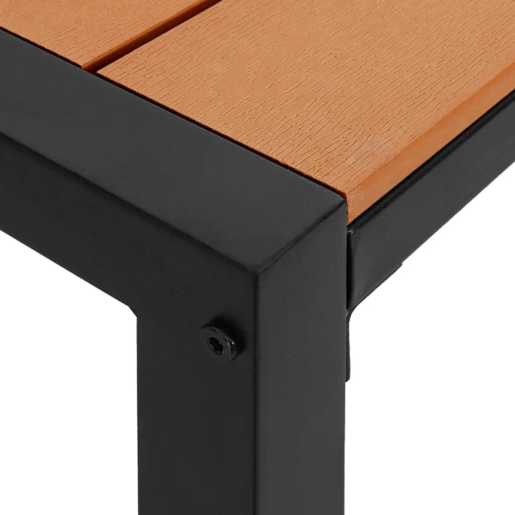 Panchina da giardino Marrone 100 x 28 x 45cm Acciaio 42001772