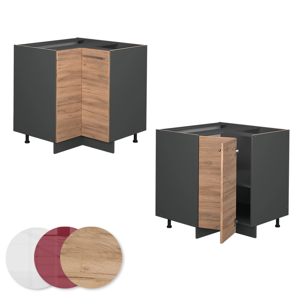 Vicco Mobile ad angolo cucina Quercia dorata 80.5 cm , PL Marmo