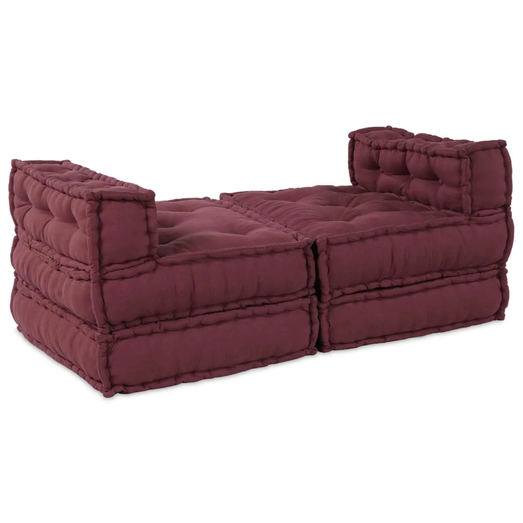 Divano modulare 4 pcs Bordeaux Tessuto 3315074