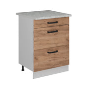 Vicco Mobiletto base per cucina Quercia dorata 60 cm PL Marmo